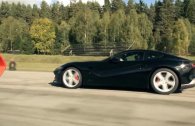 Ferrari F12 vs Lamborghini Aventador [video]