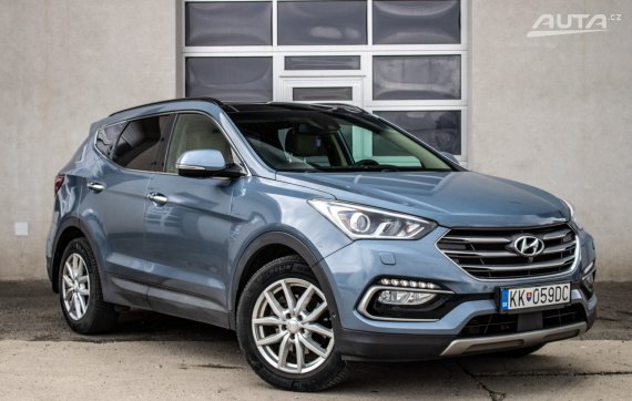 Hyundai Santa Fe 2.2 CRDi 4x4 Premium A/T, 147kW, A6, 5d. /AJ NA SPLÁTKY/PROTIÚČET 2016 modrá