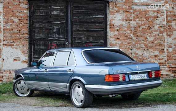 Mercedes-Benz 280 SEL W126 AT3 / AJ NA SPLÁTKY / PROTIÚČET / 1983 modrá