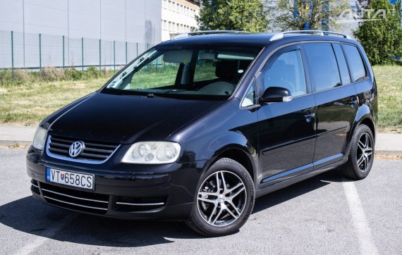 Volkswagen Touran 1.9 TDI, 74kW (2004) / AJ NA SPLÁTKY / PROTIÚČET / 2004 černá