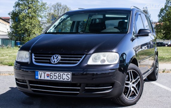 Volkswagen Touran 1.9 TDI, 74kW (2004) / AJ NA SPLÁTKY / PROTIÚČET / 2004 černá