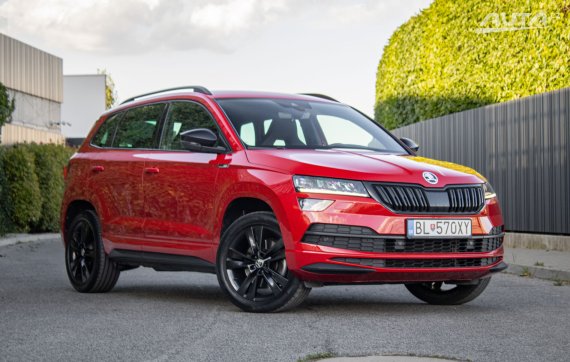 Škoda Karoq 2.0 TSI Sportline 4x4 DSG, 140 kW, A7 / AJ NA SPLÁTKY / PROTIÚČET 2019 červená