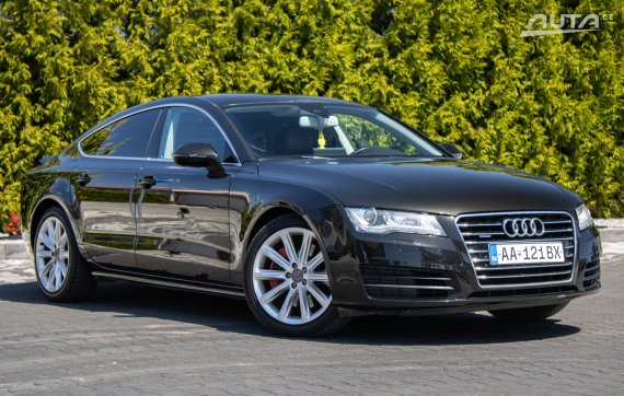 Audi A7 Sportback 3.0 TFSI quattro S tronic, 220kW,  / AJ NA SPLÁTKY / PROTIÚČET / 2011 černá