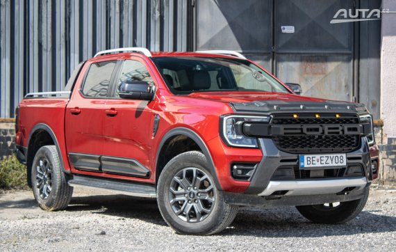 Ford Ranger 2.0 TDCi EcoBlue BiTurbo e-4WD DoubleCab A/T WildTrak / AJ NA SPLÁTKY / PROTIÚČET / 2023 červená