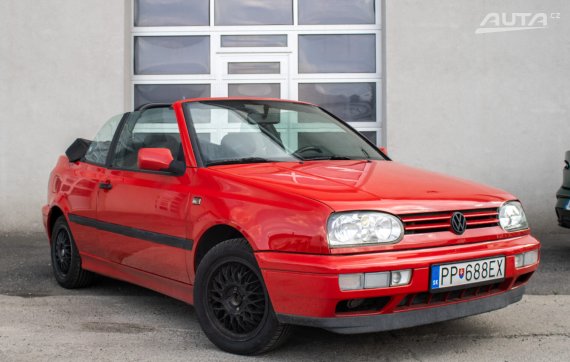 Volkswagen Golf Cabrio 1.8 / 55kW / M5 / AJ NA SPLÁTKY / PROTIÚČET 1994 červená