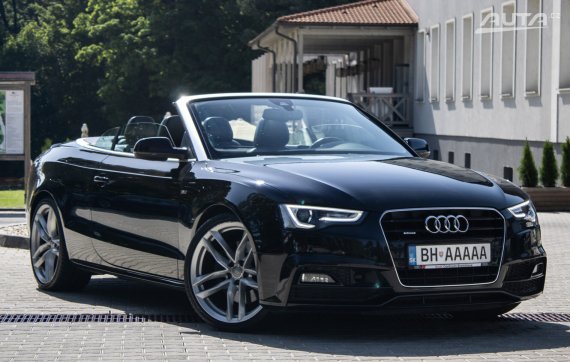 Audi A5 Cabriolet 3.0 TDI quattro S tronic, 180kW (2015) / AJ NA SPLÁTKY / PROTIÚČET / 2015 černá