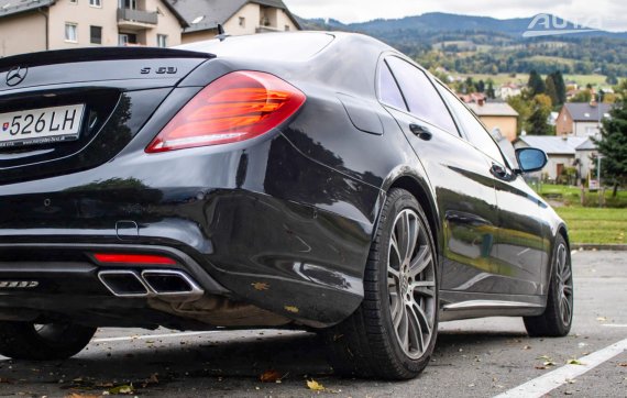 Mercedes-Benz S63 AMG / AJ NA SPLÁTKY- PROTIÚČET / 2016 černá