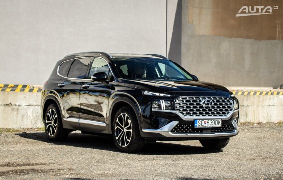 Hyundai Santa Fe 1.6 T-GDi HEV Premium 4x4 A/T, 132kW, A6 / AJ NA SPLÁTKY / PROTIÚČET / 2021 černá