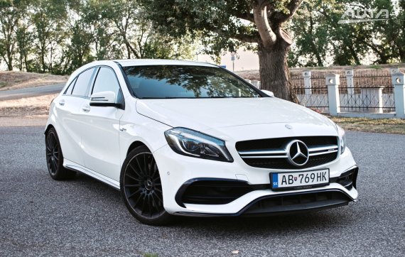 Mercedes-Benz A trieda Mercedes-AMG A45 4Matic A/T, 280 kW, A7, 5d. / AJ NA SPLÁTKY / PROTIÚČET / 2016 bílá