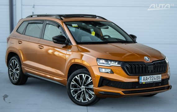 Škoda Karoq 1.5 TSI ACT EVO Sportline DSG, 110 kW, A7 / AJ NA SPLÁTKY / PROTIÚČET / 2023 oranžová