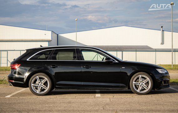 Audi A4 Avant 2.0 TDI S line S tronic, 110kW, A7 / AJ NA SPLÁTKY / PROTIÚČET / 2017 černá