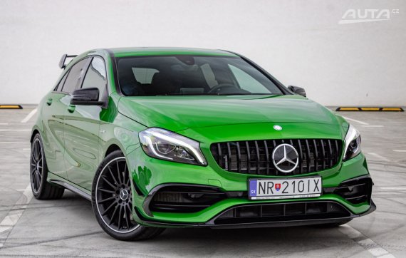 Mercedes-Benz A trieda Mercedes-AMG A45 4Matic A/T, 280 kW, A7, 5d. / AJ NA SPLÁTKY / PROTIÚČET / 2017 zelená