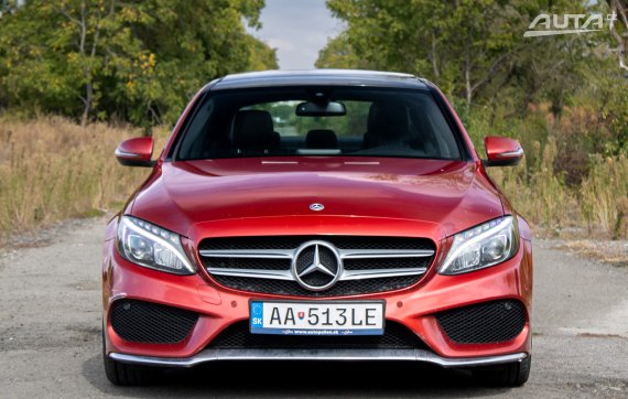 Mercedes-Benz C trieda Sedan C180 W205 AMG Line / 85kW / A9 / ZÁRUKA / AJ NA SPLÁTKY / PROTIÚČE 2019 červená