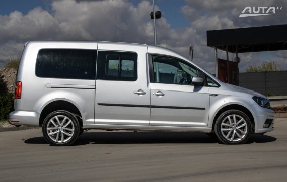 Volkswagen Caddy Generation Four 2.0 TDI 4Motion DSG MAXI, 110 kW, A6. / AJ NA SPLÁTKY / PROTIÚČET / 2017 stříbrná metalíza
