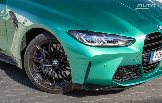 BMW M4 Competition RWD Carbon Laser, 375kW, A8 / AJ NA SPLÁTKY / PROTIÚČET / 2023 zelená