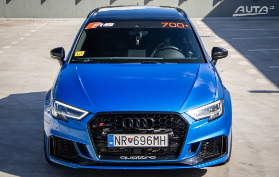Audi RS3 Sportback 2.5 TFSI quattro S tronic, 294 kW, A7 / AJ NA SPLÁTKY / PROTIÚČET / 2020 modrá
