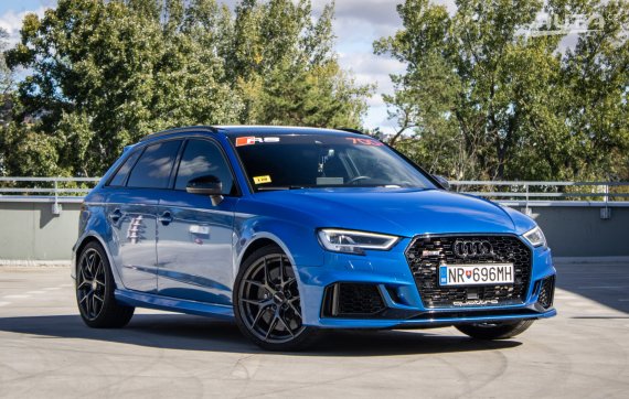 Audi RS3 Sportback 2.5 TFSI quattro S tronic, 294 kW, A7 / AJ NA SPLÁTKY / PROTIÚČET / 2020 modrá