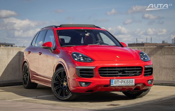 Porsche Cayenne S Diesel 4.2 V8 Bi-Turbo GTS SportDesign paket, 283 kW / AJ NA SPLÁTKY / PROTIÚČET / 2015 červená
