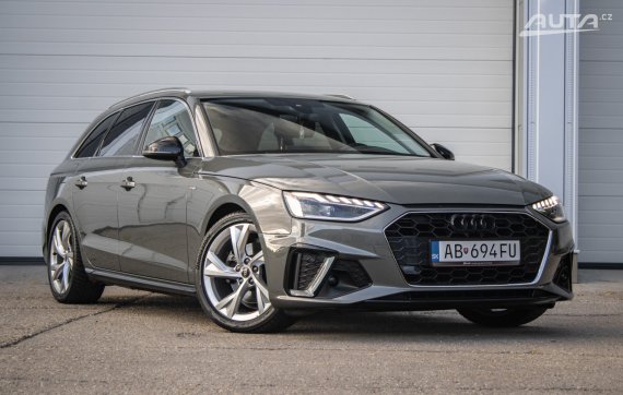 Audi A4 Avant 35 2.0 TDI mHEV S line S tronic, 120 kW, A7 / AJ NA SPLÁTKY / PROTIÚČET / 2023 šedá