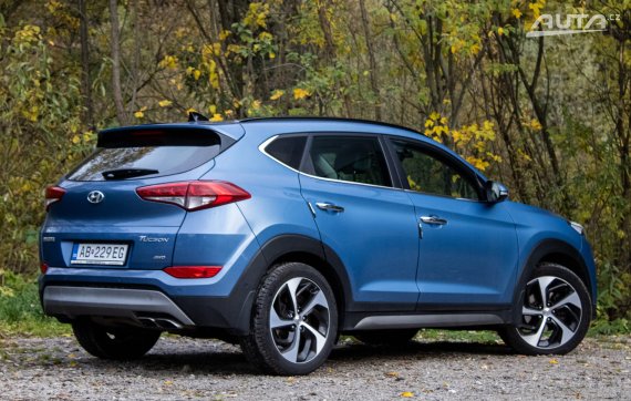 Hyundai Tucson 1.6 T-GDi 4x4 A/T, 130kW (2016) / AJ NA SPLÁTKY / PROTIÚČET / 2016 modrá